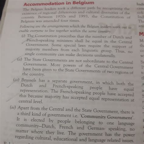 how did Belgium follow the policy of accommodation - Brainly.in