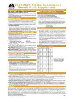2022-2023 Alaska Subsistence Permit Hunt Supplement / 2022-2023-alaska ...