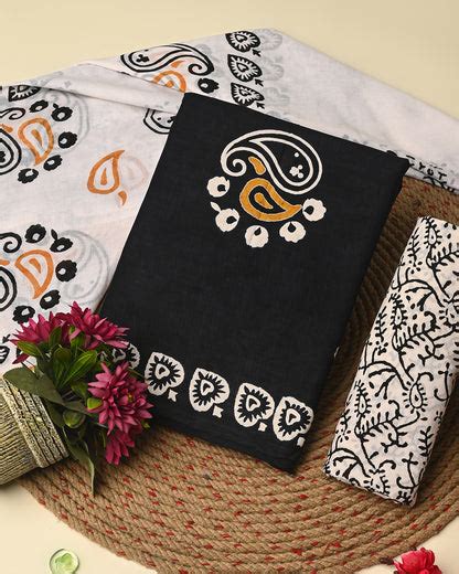 Sanganeri Hand Block Print Cotton Suit Sets With Cotton Dupatta 5 ...