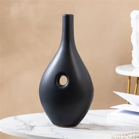 Nordic Hollow Vase Black Online - Premium Vase | Nestasia
