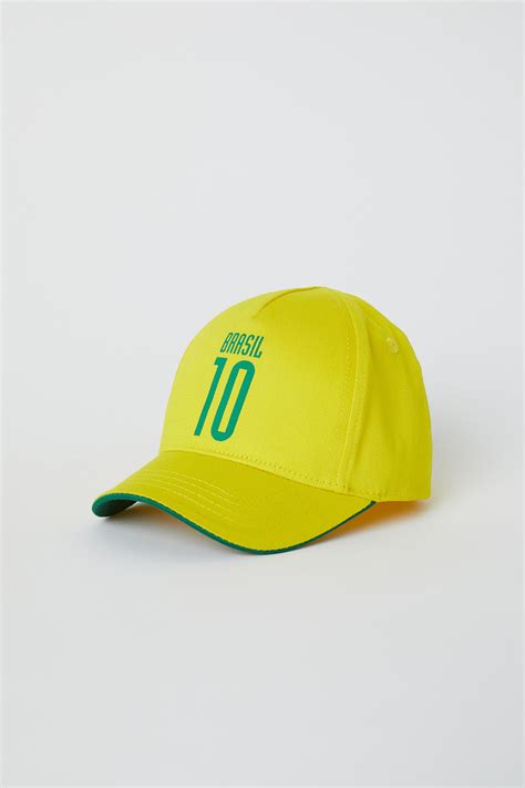 Cotton twill cap - Yellow/Brasil - Kids | H&M IN