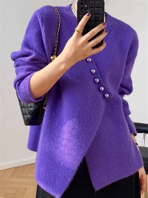 stylewe | stylewe | Button sweater, Plain sweaters, Tops online shopping