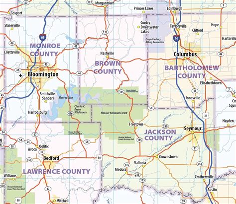 Buy Indiana Laminated Wall Map (24” wide x 36” high) Online at Lowest ...