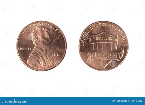USA 1 Cent Coin, Front and Back Stock Photo - Image of front, finances ...