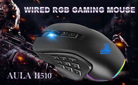 Amazon.in: Buy Aula H510 High Precision MOBA/MMO/FPS Wired Gaming Mouse ...