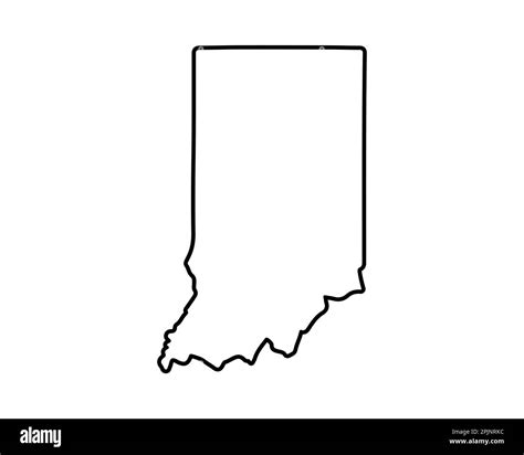 Indiana state map. US state map. Indiana outline symbol. Vector ...