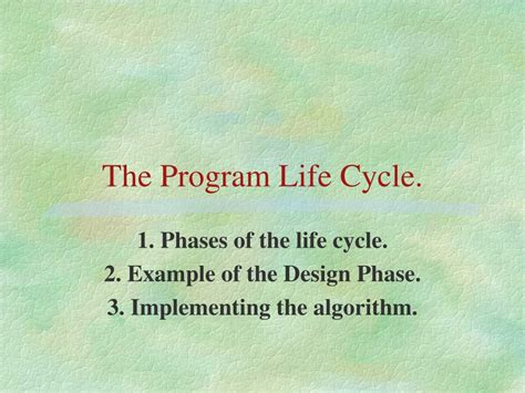 Image result for Program Life Cycle Process PowerPoint