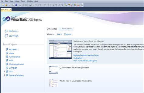 Image result for Interfaz Visual Basic 2010