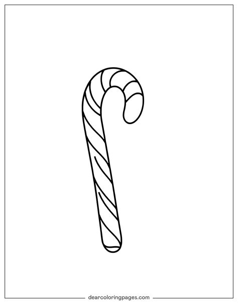 Mini Candy Cane Coloring Page