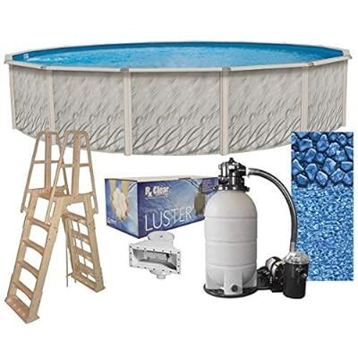 Buy Lake Effect Meadows 12' Round Above Ground Swimming Pool Complete ...