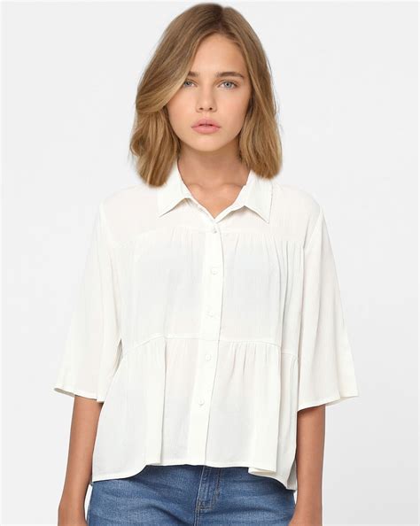 White Panelled Shirt