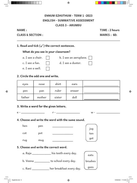 Image result for 3rd STD English Lessons