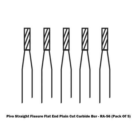 Buy Pivo Straight Fissure Flat End Plain Cut Carbide Burs - RA (Pack Of ...