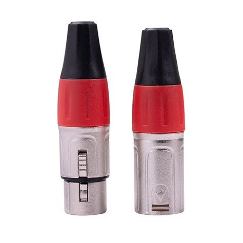 3 Pin XLR Solder Type Connector 5 Male and 5 Female Plug Cable Connect ...