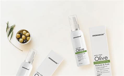 Buy AromaMusk 100% Pure Cold Pressed Extra Virgin Olive Oil For Hair ...