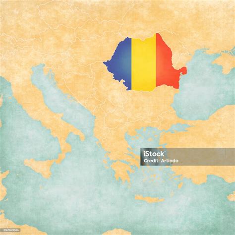 Map Of Balkans Romania Stock Illustration - Download Image Now - Backgrounds, Balkans, Country ...