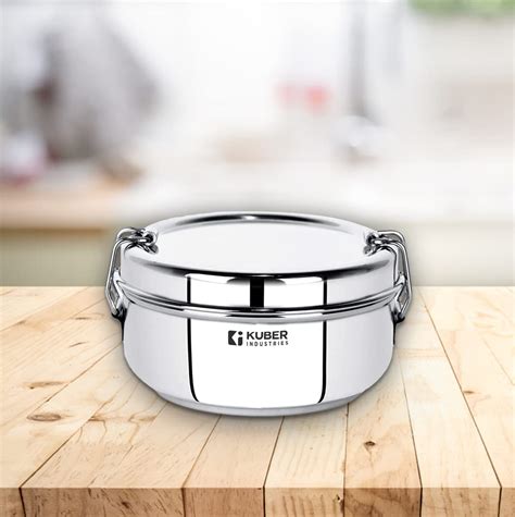Buy Kuber Industries Stainless Steel Food Pack Lunch Box with Steel ...