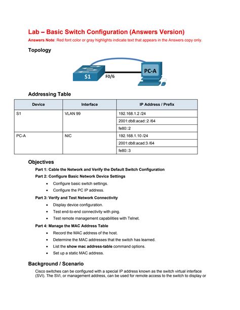 Image result for Packet Tracer Basic Switch Configuration
