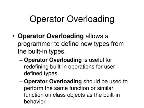 Image result for Operator Overloading in Visual Presentation