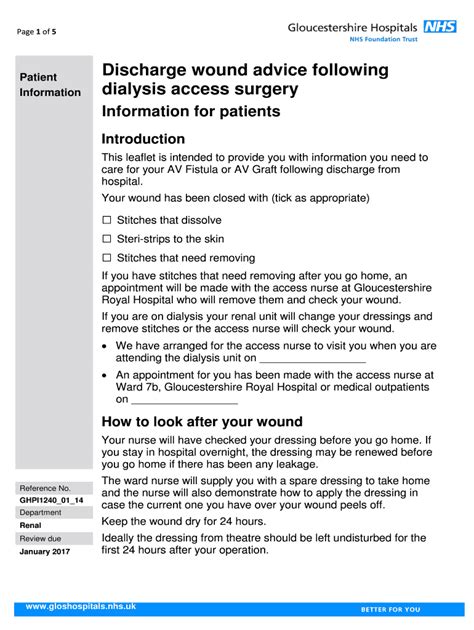 Fillable Online Discharge wound advice following Fax Email Print ...