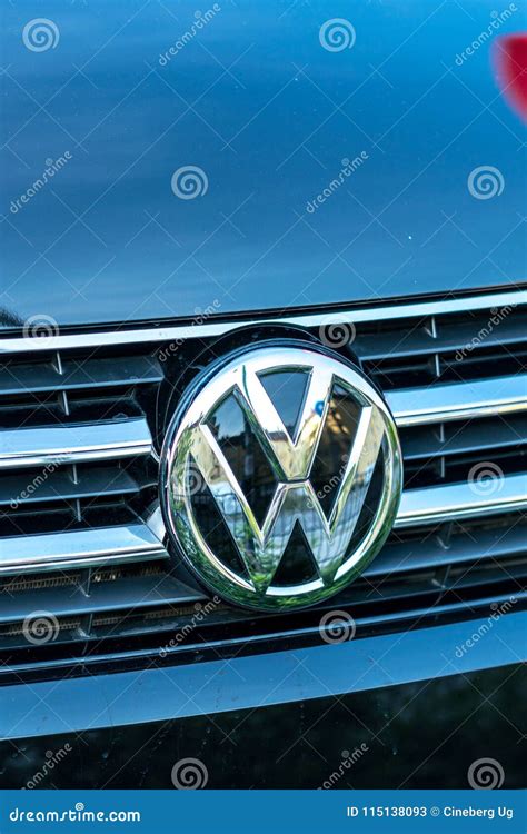 Volkswagen car emblem editorial stock photo. Image of alternative - 115138093