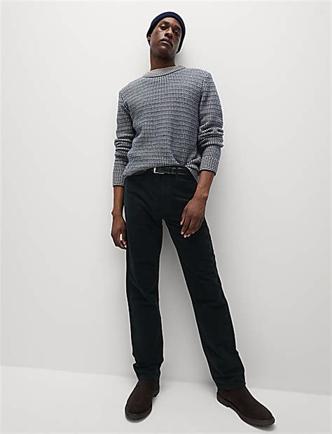 Buy Regular Fit Italian Moleskin 5 Pocket Trousers at Marks & Spencer