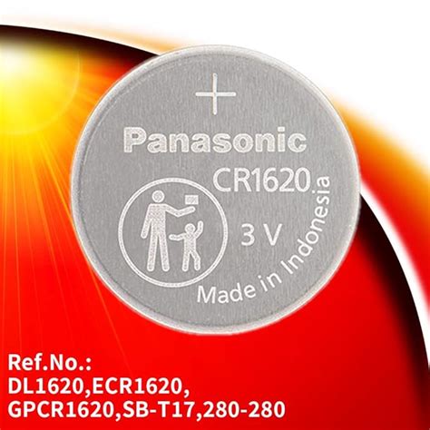 Panasonic cr1620 3v lithium button cell (5 pc) | Batteryworks ...