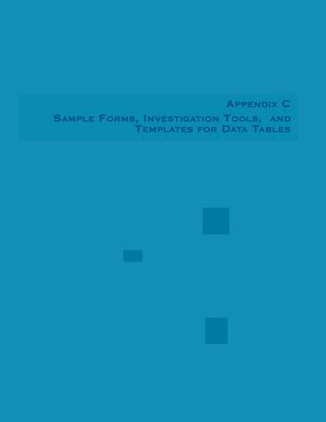 Fillable Online Forms, Investigation Tools, and Templates for Data ...