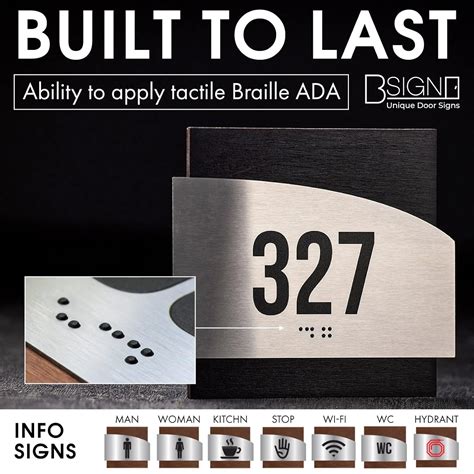 Bsign Apartment Door Numbers - ADA Compliant Steel & India | Ubuy