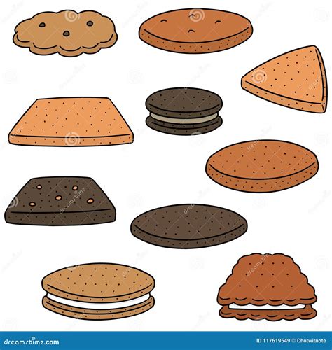Vector Set of Cookies and Biscuits Stock Vector - Illustration of ...