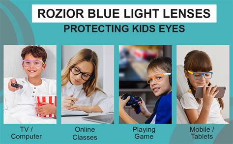 ROZIOR® Kids Computer & Screen Glasses | Blue Light Protection Anti ...