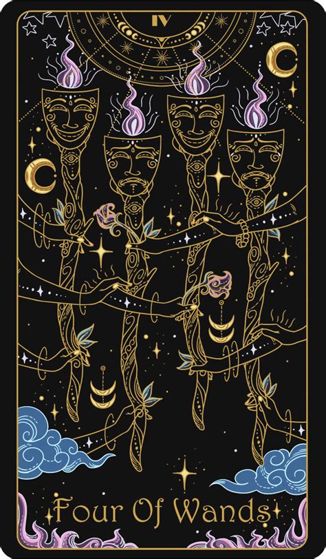 Four of Wands Tarot Card Meaning - Celebration & Community