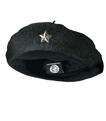 Che Guevara Store Beret Black Original Beret, Silver Star Medium ...