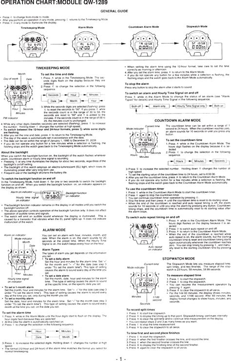 Image result for Casio Watch User Guide