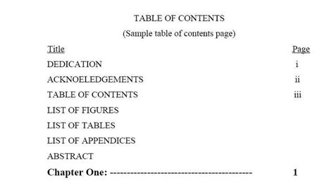 Image result for Figure Table of Contents