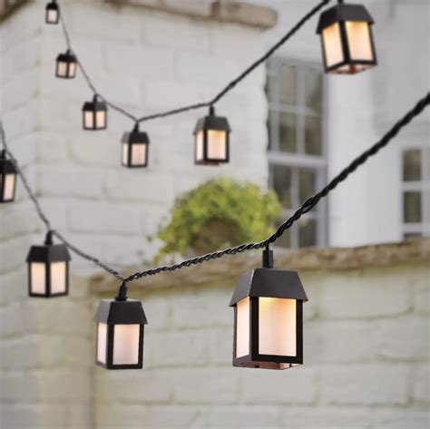 Image result for Lantern Style Outdoor String Lights