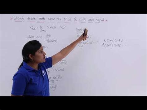 Steady State Error When Input is Unit Step Signal Video Lecture ...