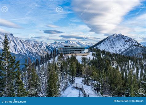 Banff Gondola Summit Station. Wooden Stairs and Boardwalks Along the ...
