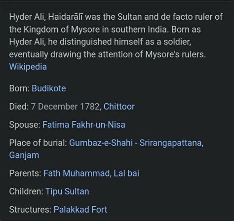 Who was Hyder Ali??? - Brainly.in