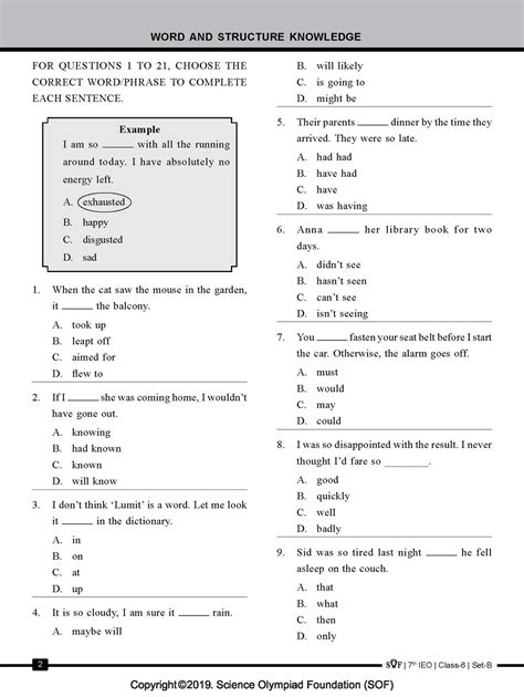 Best Class 6 Study Material – tagged "IEO Sample papers" – Olympiad tester
