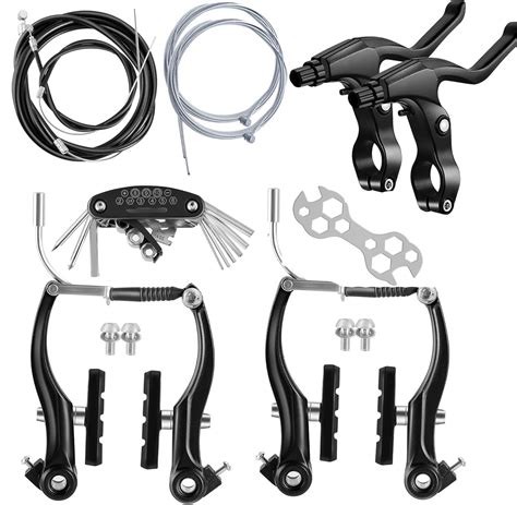 Hmseng V-Type Bike Brake Set, Complete Universal Bike Front and Rear MTB Brake, Bicycle Brakes ...