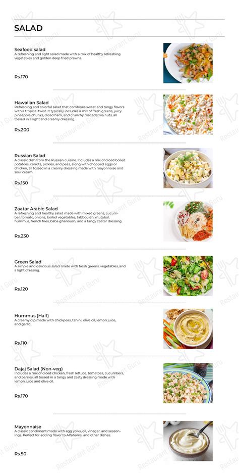 Menu at Zaatar Restaurant Calicut, Kozhikode