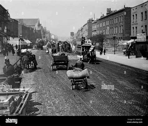 Vintage photograph of the Old Kent Road, Southwark, London - 1885 Stock ...