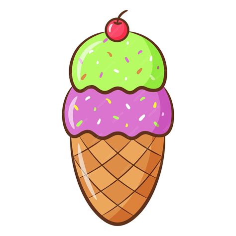 Lody ładny rysunek do szkolnej karty flash | Wektor Premium