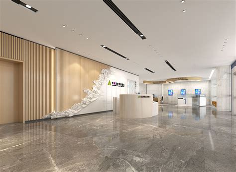 简约大方银行展厅装修设计案例-杭州众策装饰装修公司