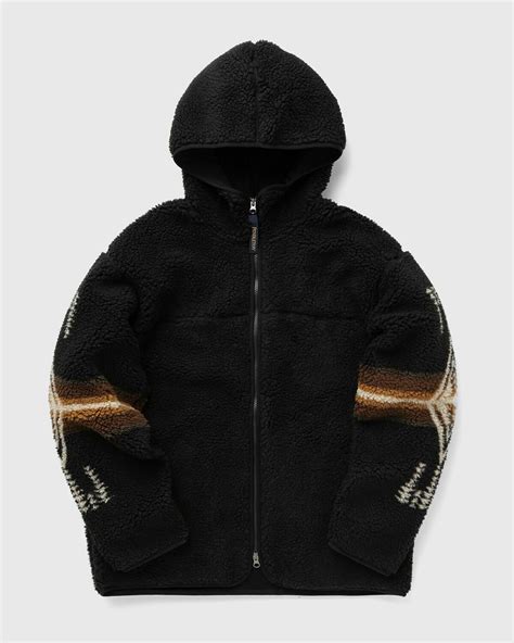 Pendleton Boa Zip Hoodie Black Harding Black Fleece Jackets Pendleton