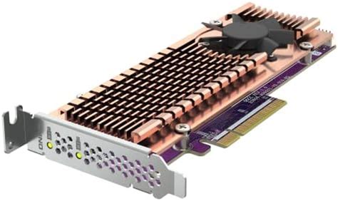 QNAP QM2-2P-384A Dual M.2 PCIe SSD Expansion Card, Supports up to Two M ...