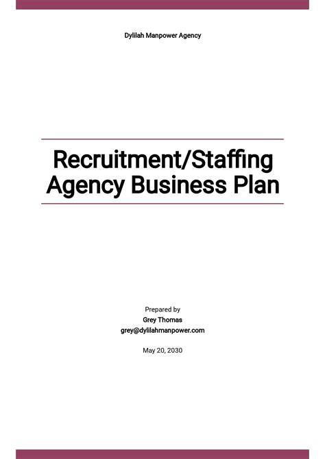 Recruitment Agency Business Plan Template 的图像结果