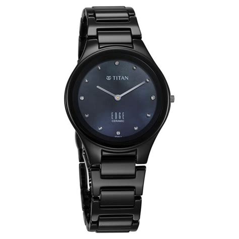 Buy Online Titan Edge Ceramic Quartz in Glossy Black with Diamonds and ...