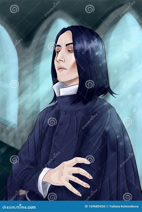 Potions Master Professor Severus Snape Portrait Stock Illustration ...